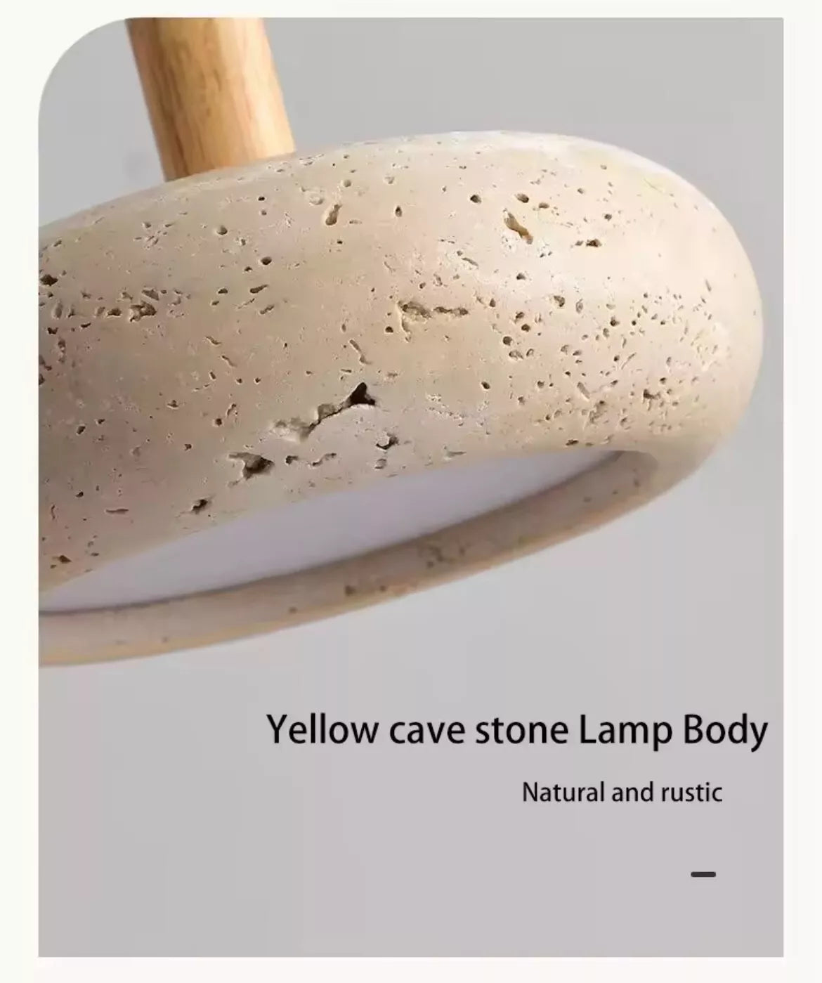 Wood Stone Single Hanging Pendant Light