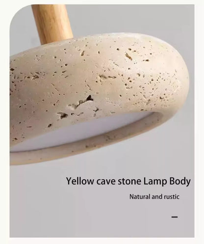 Wood Stone Single Hanging Pendant Light